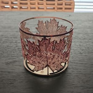 Bath & Body Works Rose Gold Maple Leaf Tea Light Holder